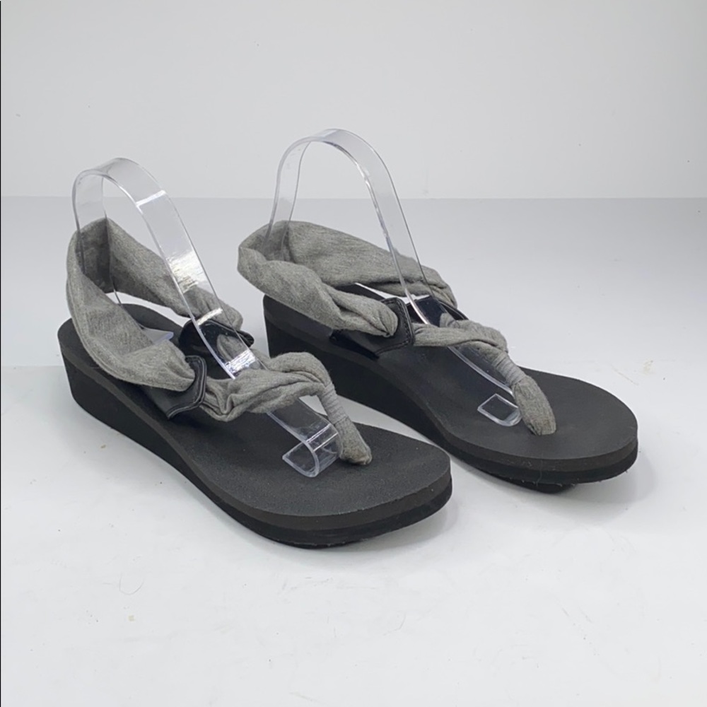 Sanuk grey black Yoga Sling 2 sandals - 10